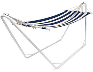 Deuba Hamac cu cadru metalic 200 x 80 cm - crem/albastru