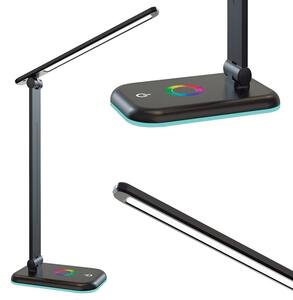 Lampa de birou reglabila, LED RGB 12W, 960 lm, lumina reglabila 3 CCT, IP20, negru