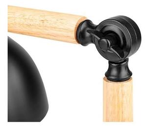 Lampa de birou Woody, bec E27, 60W, comutator, otel/lemn, baza 170 x 150 x 450 mm, cablu 150 cm