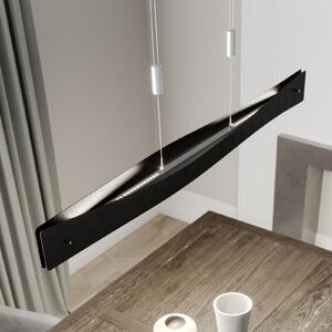 Quitani Lampă suspendată cu LED Lian, negru/aluminiu, reglabil, Negru, Camera de zi / sufragerie, Metal, Design