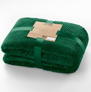 Pătură din microfibră DecoKing Henry, 150 x 200 cm, verde închis