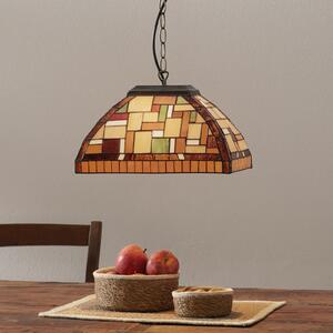 Artistar MOSAICO - lampă suspendată în stil Tiffany, reglabil, Multicolor, Camera de zi / sufragerie, Sticlă, Tiffany