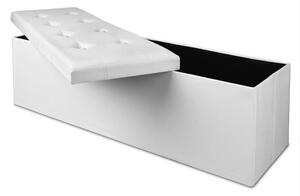 Deuba Banca cu spatiu depozitare 115x38x38cm alba