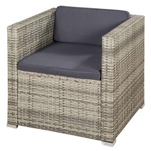 Juskys Set ratan de gradina Punta Cana L - perne gri/antracit