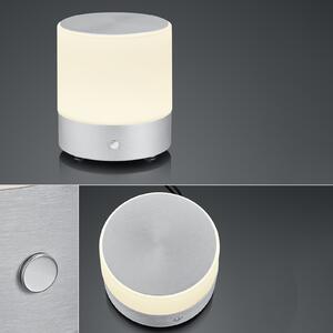 BANKAMP Button 18 lampă de masă LED, 5cm alu., reglabil, Metalic, Camera de zi / sufragerie, Metal, Modern