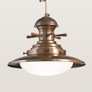 Cremasco Baia lampă suspendată, reglabil, Bronz / Alamă Veche, Camera de zi / sufragerie, Alamă, Maritimă