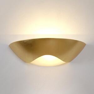 Holländer Aplică de perete elegantă Matteo Curve, auriu, reglabil, Auriu / Alamă, Camera de zi / sufragerie, Ceramică, Modern