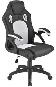Juskys Scaun de birou Montreal - negru/alb
