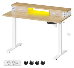 Birou reglabil Vasagle Alb 120x60x131.5 cm