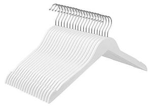 Set 20 umerase din lemn, Songmics, Alb, CRW003WT20, 44 cm