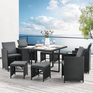 Juskys Set canapele de grădină din ratan Baracoa L