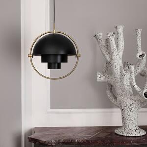 GUBI Suspensie Multi-Lite, Ø 36 cm, alamă/negru, reglabil, Negru, Camera de zi / sufragerie, Metal, Design