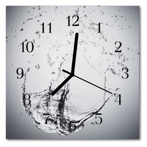Ceas de perete din sticla pătrat Apa Gray Water