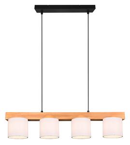 Lampă pendul Cameron, 4 becuri, alb