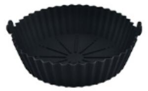 Tava pentru Air Fryer din Silicon, 18.3 cm, Gri, AT PERFORMANCE®, O Solutie Practica si Versatila pentru Gatitul Sanatos - Negru