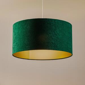 Maco Design Lampă suspendată Salina, verde/auriu, Ø 60cm, reglabil, Verde, Camera de zi / sufragerie, Țesătură / Textil, Modern