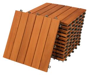 Deuba Gresie din lemn - set 11 piese, 30×30 cm