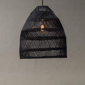 PR Home Lampă suspendată Maja, ratan, negru, Ø 45 cm