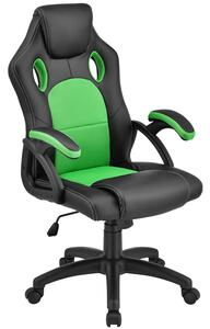 Juskys Scaun de birou Montreal - negru/verde