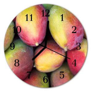 Ceas de perete din sticla rotund Fructe Bucătărie Multi-colorat