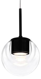 Kdln Lampă suspendată LED Dew, negru, 1 bec, Ø 11 cm