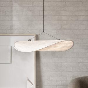 New Works Lampă suspendată LED Tense, Ø 70 cm, albă, reglabil, Alb, Camera de zi / sufragerie, Plastic, Design