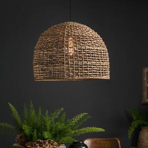 PR Home Lampă suspendată Cebu, Ø 37 cm, abajur Lampakanay, IP20, reglabil, Lemn, Camera de zi / sufragerie, Lemn, Casă de țară / Rustic