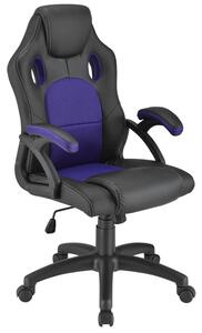 Juskys Scaun de birou Montreal - negru/violet