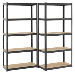 Juskys Set 2 rafturi - 180x90x40cm - gri