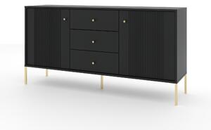 Comodă Isae 2D3S (negru + auriu). 1154784