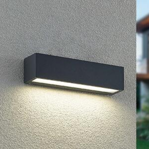 Arcchio LED aplică de perete Lengo, 25 cm, 1 bec, antracit, CCT, Negru, Aluminiu, Modern