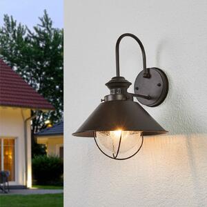 FARO BARCELONA Aplică de exterior Nautica Ø 26 cm, Maro / Rugină, Metal