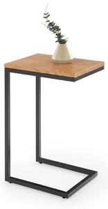 Măsuță laterală Houston 1569, Negru, Stejar auriu, Metal, 60x30x40cm, 5 kg