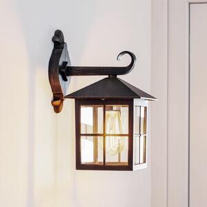 Lindby Lampă de exterior Ida, culoare ruginie, felinar, 34 cm, E27, Maro / Rugină, Aluminiu, Antichitate