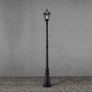 Konstsmide Lampadar Firenze, 1 flux, negru, Negru, Sticlă, Casă de țară / Rustic