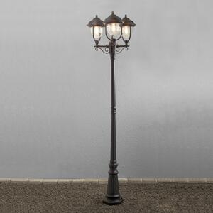 Konstsmide Lampadar Parma 3 fluxuri, negru, reglabil, Negru, Metal, Casă de țară / Rustic