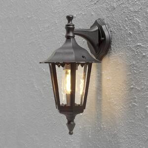 Konstsmide Aplică de exterior Firenze, negru, soclu inferior, 36 cm, Negru, Metal, Casă de țară / Rustic