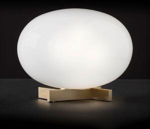 Oluce Alba - Lampă de masă din sticlă opală, cu variator de intensitate