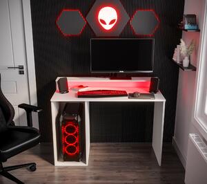 Masă PC pentru gaming Garrick 2 (biely) (cu iluminat LED RGB). 1064136