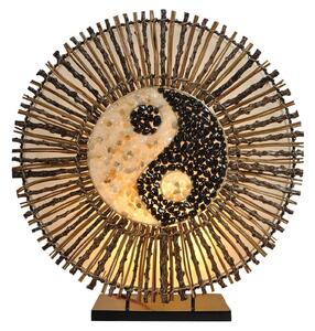 Ying Yang Batur lampă de masă rotundă, 40 cm, maro