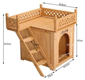 Deuba Căsuță pentru pisici cu balcon 53x54x64 cm