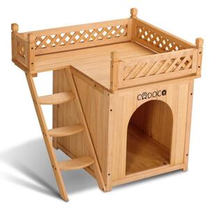 Deuba Casuta pentru pisici cu balcon 53x54x64 cm