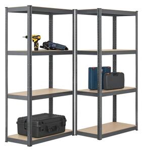 Juskys Set 2 rafturi - 160 x 80 x 40 cm - gri