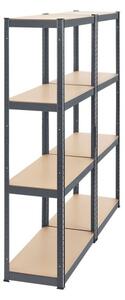Juskys Set 2 rafturi - 160 x 80 x 40 cm - gri