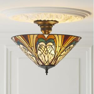 Endon 111905 - Lustru aplicat Tiffany HECTOR 3xE27/10W/230V, diametru 40 cm