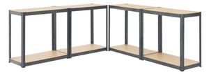 Juskys Set 2 rafturi - 160 x 80 x 40 cm - gri