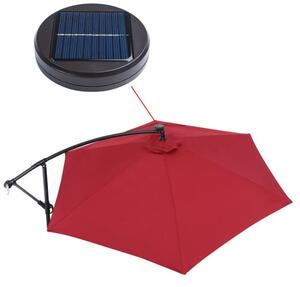 Deuba Umbrelă LED Mali Ø350 cm - roșie