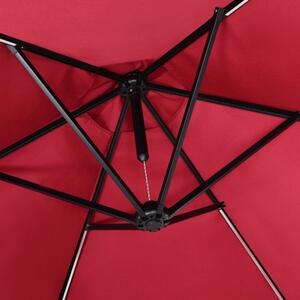 Deuba Umbrelă LED Mali Ø350 cm - roșie