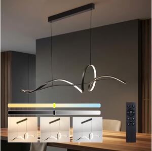 Brilagi - Lustru LED dimabil suspendat pe cablu SIGNATURE LED/55W/230V 120x23 cm negru + telecomandă