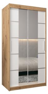 Dulap de haine 120 cm Verika 4 120 (stejar artisan + alb). 1064259